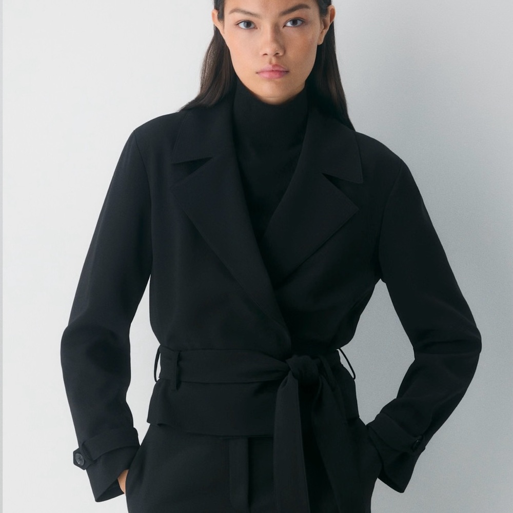 Aritzia Babaton Postage Trench Coat - Black Size S